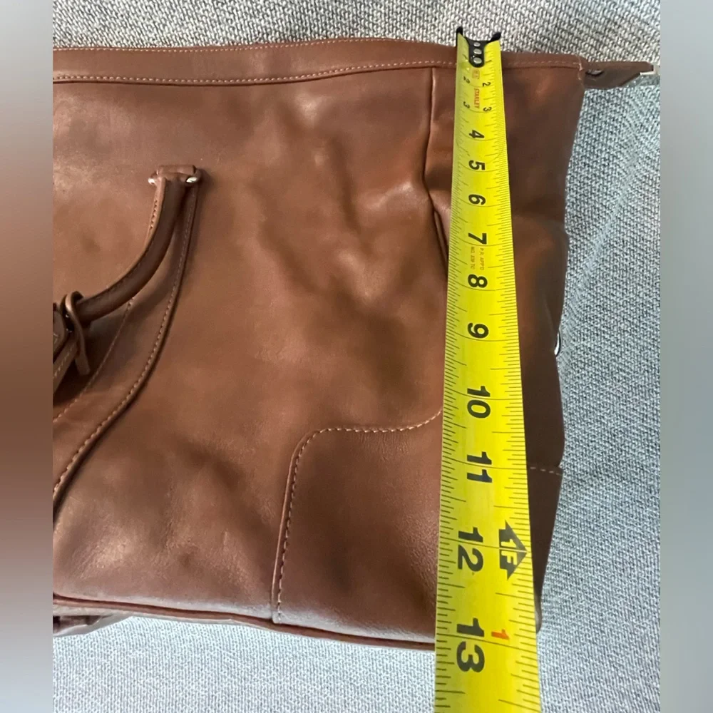 Coach Heavy Brown Leather Travel Duffel Bag with Coach Lock and Key - Picture 7 of 16